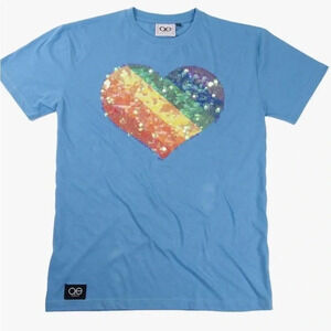 NWT Queer Eye Rainbow Heart T-shirt Size 2XL